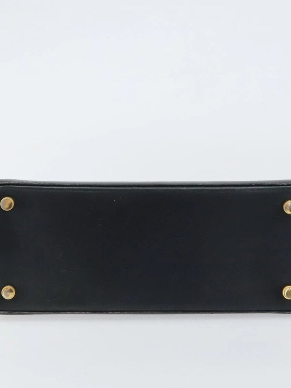Salvatore Ferragamo Vala Hand Bag Leather Navy Gold Auth BA8854 - Picture 9 of 15